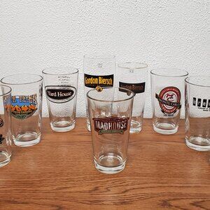 Drinkware - Beer Glasses - Variety - Lot of 9